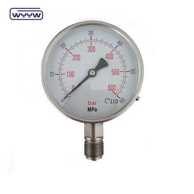 1 năm ± 1,6% độ chính xác quy mô đầy đủ Đường đo chân không chứa chất lỏng 1/4&quot; 1/2''BSP/PT/NPT/G/M Thread