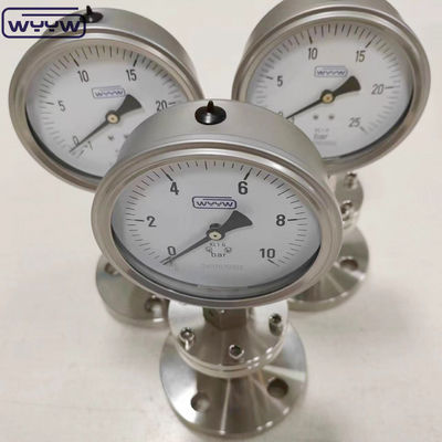 1/4 1/2 &quot;Inch NPT BSP Diaphragm Gauge Bottom Connection Location ± 2.5% 1.6% Độ chính xác