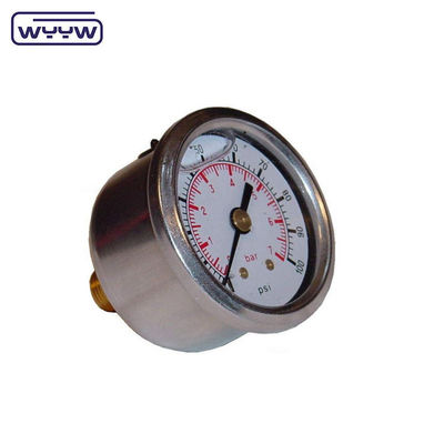 1/4'BSP Thread Lỏng đầy áp suất Gauge Stainless Steel Bourton ống cho công nghiệp