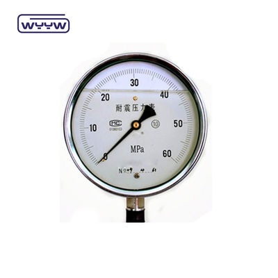 Công cụ đo áp suất 150mm với chất lỏng điền màu đen sơn chỉ số nhôm chính xác bền