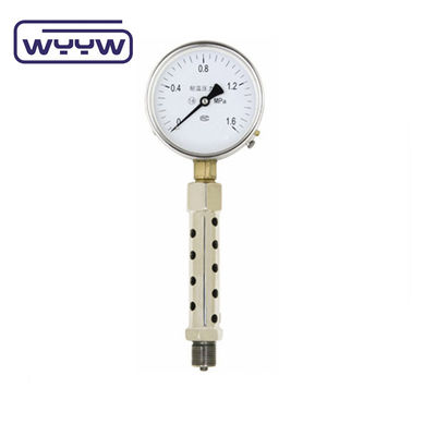 1/2 inch NPT máy đo áp suất nhiệt độ cao với cửa sổ kính an toàn và cửa sổ nhựa