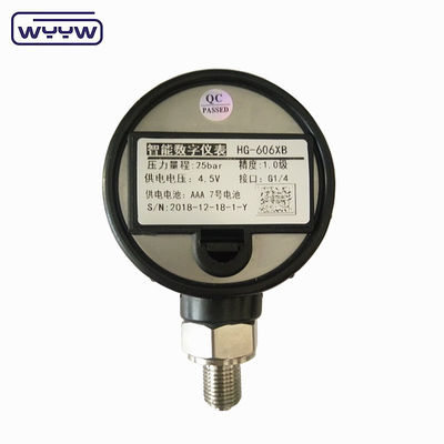 Bộ đo áp suất kỹ thuật số 63mm 100psi 300psi Stainless Steel Lcd Display Pin Điện Maometer