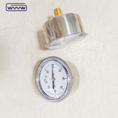 Đồng hồ đo áp suất kiểu ống bellows trục 63mm Mbar với vỏ SS304 cho ứng dụng công nghiệp