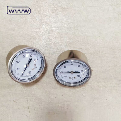 Đồng hồ đo áp suất kiểu ống bellows trục 63mm Mbar với vỏ SS304 cho ứng dụng công nghiệp