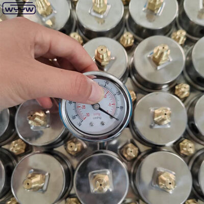 Máy đo áp suất chân không bằng thép không gỉ với kích thước mặt số 60mm và đằng sau gắn cho các ứng dụng công nghiệp