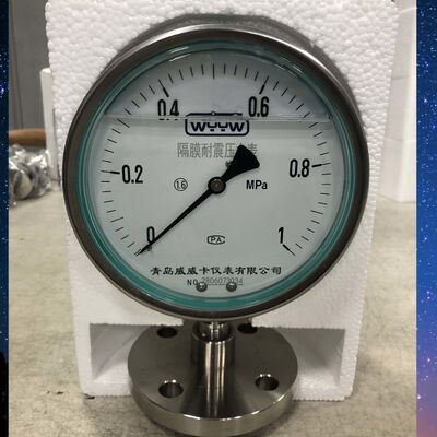 Máy đo áp suất vệ sinh 6 inch 150mm với sợi vít 0-1MPa