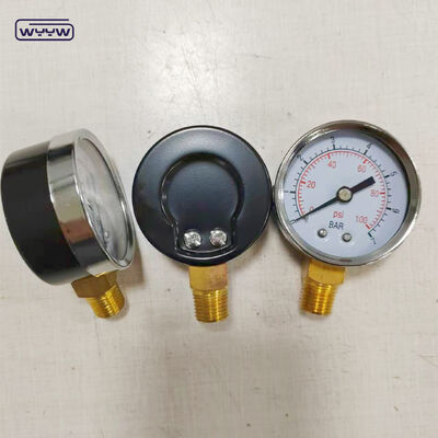 Đồng hồ đo áp suất kinh tế mạ crôm 50mm với kết nối 1/4"NPT cho hệ thống khí và thủy lực