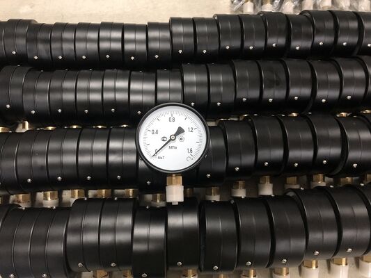 100mm Đồng hồ đo áp suất tiêu chuẩn Nga | Đồng hồ đo áp suất vỏ sắt đen MPa